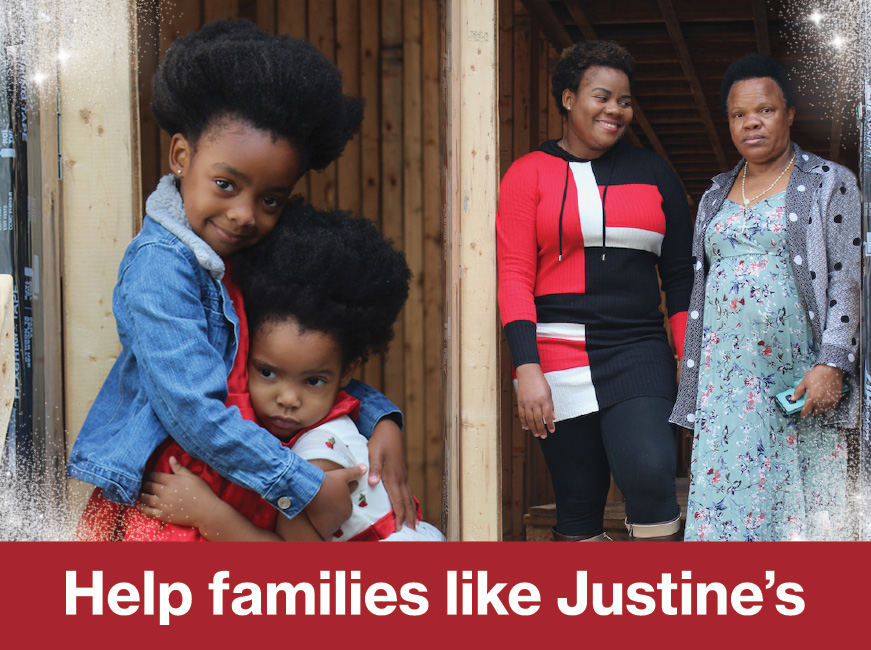 Your support helps families like Justine's