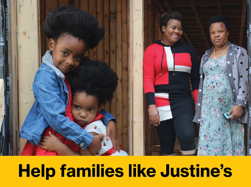 Support to help families like Justine's